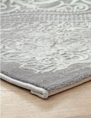 Ковер Ковер ARMINA размер 1,60*2,30 дизайн 03762A GREY / GREY /  / прямоугольник /  / Высота ворса 10 мм / Полиэстер и полопропилен / Основные цвета: --- / Турция