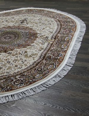 Ковер Ковер SHAHREZA d205 CREAM-BROWN Овал 0.70x1.20 / овал / 0.70x1.20 / Высота ворса: / нет данных / /  / Основные цвета изделия: CREAM-BROWN /