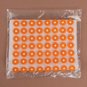 Аппликатор - коврик, 26 ? 56 см, 144 модуля, цвет оранжевый/белый