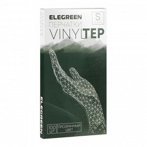 Перчатки одноразовые VINYLTEP, прозрачные, размер S, 100 шт