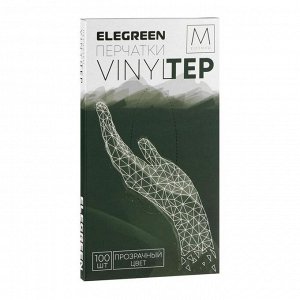 Перчатки одноразовые VINYLTEP, прозрачные, размер M, 100 шт