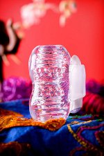МАСТУРБАТОР НЕРЕАЛИСТИЧНЫЙ LINGAM, TPE, ПРОЗРАЧНЫЙ, 9 СМ