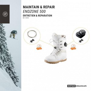 Ботинки для сноуборда женские белые Freestyle/All Mountain, Endzone DREAMSCAPE