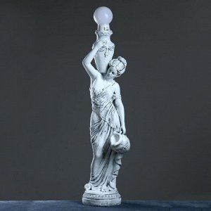 Лампа интерьерная "Девушка с кувшином" серый камень  145см