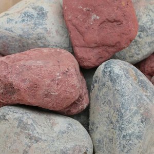 СИМА-ЛЕНД Камень для бани &quot;Дуэт&quot; яшма и серпентинит, 20 кг, обвалованный