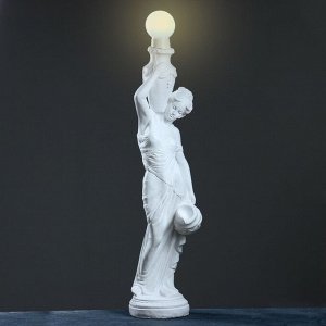 Лампа интерьерная "Девушка с кувшином" белый 145см