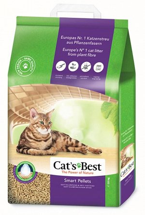 Cats Best Smart Pellets наполнитель древесный без запаха 10 кг 20 л