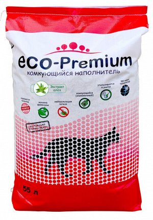 ECO Premium Алоэ наполнитель древесный  20,2 кг 55 л