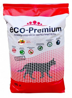 ECO Premium Тутти-фрутти наполнитель древесный  20,2 кг 55 л