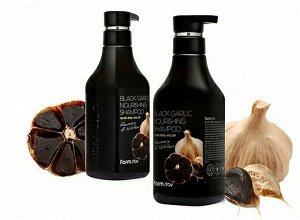 KR/ FarmStay Шампунь для волос "Чёрный чеснок" Black Garlic Nourishing Shampoo, 530мл