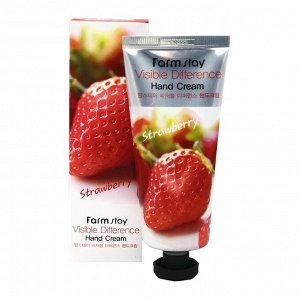 KR/ FarmStay Крем для рук Visible Difference Hand Cream Strawberry (Клубника), 100мл