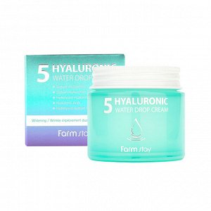 KR/ FarmStay Hyaluronic 5 Water Drop Cream Крем для лица с Гиалуроновой кислотой, 80мл, СТЕКЛО