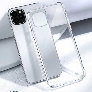 Силиконовый прозрачный чехол на телефон для Iphone с укрепленным бампером