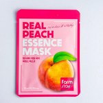 KR/ FarmStay Real Essence Маска-салфетка ПЕРСИК, 23мл