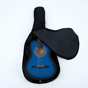 Набор для начинающего гитариста, синий: классическая гитара, чехол, струны