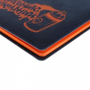 Дневник универсальный для 1-11 классов "Граффити оранжевый", твёрдая обложка из искусственной кожи, ляссе, блок 80 г/м2, 48 листов