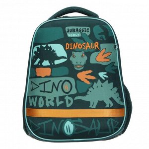 Рюкзак каркасный, Hatber, Ergonomic light ,38 х 29 х 15, EVA-материал, с термосумкой, Dino World