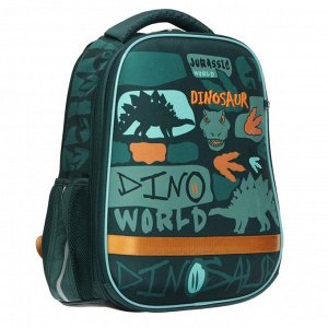 Рюкзак каркасный, Hatber, Ergonomic light ,38 х 29 х 15, EVA-материал, с термосумкой, Dino World