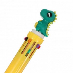 Ручка шариковая автоматическая 10-ти цветная, стержень 0,7мм Дракон