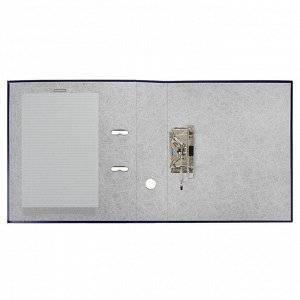 Папка-регистратор А4, 70 мм, ErichKrause Granite, собранный, синий, пластиковый карман, картон 1.75 мм, вместимость 450 листов