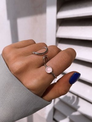 Серебряное кольцо лассо "Air"