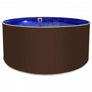 Круглый бассейн ЛАГУНА 2,44 х 1,25 м, цвет темный шоколад
