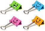Зажим для бумаг 25 мм 8486 &quot;Smile&quot; ассорти (459162) Deli