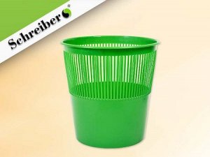 Корзина для бумаг 12 литров пластиковая зеленая S 99303-10 Schreiber