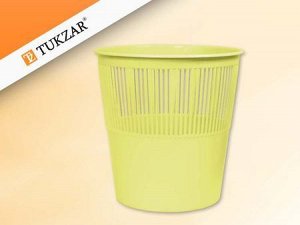 Корзина для бумаг 12 литров пластиковая желтая TZ 11824-14 Tukzar