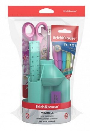 Набор настольный вращающийся "Mini Desk" Pastel Mint мятный 53690 Erich Krause