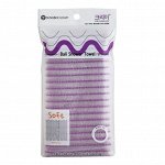Мочалка для тела с плетением «Волна» полосатая &quot;Bali Shower Towel&quot; (особо мягкая) размер 27 см х 100 см / 200