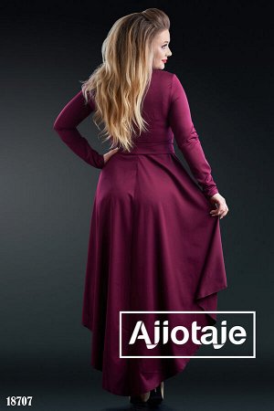Ajiotaje Платье цвета марсала с длинным рукавом