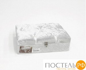 Скатерть Карвен  "Yagmur"  160*220  с гипюром (сундук) М 765 кремовый