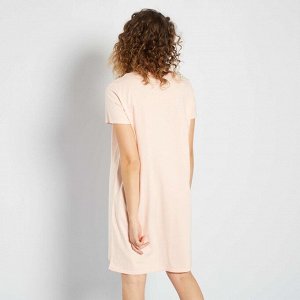 Пижамная футболка Eco-conception - розовый