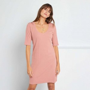 Платье в рубчик Eco-conception - розовый