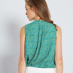 Блузка из легкой ткани - зеленый