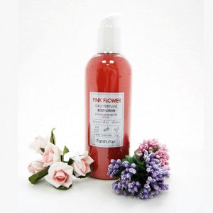 KR/ FarmStay Daily Perfume Body Lotion Pink Flower Лосьон для тела "Розовый цветок", 330мл