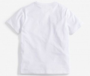 Детская футболка, принт "Рычащий динозавр", цвет белый