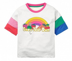 Детская футболка, надпись "Grow your own", цвет белый