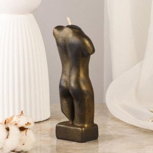 Свеча интерьерная "Фигура женщины", 7,1х4,5х17 см, бронза