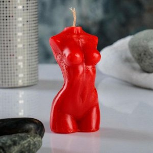 Фигурная свеча "Женское тело №1" красная, 9см