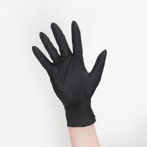 Перчатки хозяйственные нитриловые Household Gloves, текстурированные на пальцах, размер L, 3 гр, цвет чёрный 6960917