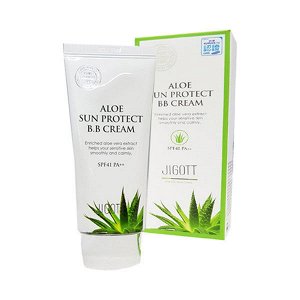KR/ JIGOTT B.B Cream Aloe Sun Protect Cream SPF41 PA++ Биби-крем АЛОЭ солнцезащитный, 50мл