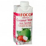 Кокосовая вода с соком личи &quot;FOCO&quot; 330 мл Tetra Pak