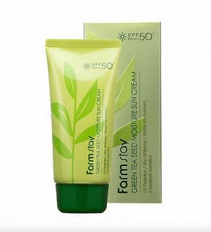 KR/ FarmStay Солнцезащ.кр. Green Tea Seed Moisrure Sun Cream SPF50, 70гр