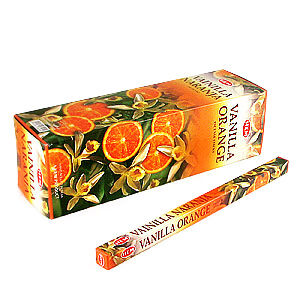 Благовония HEM, четырехгранники, Vanilla Orange (Ваниль Апельсин), 8шт. в упаковке
