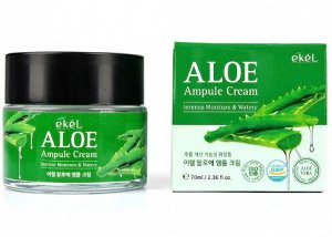 Увлажняющий успокаивающий крем с экстрактом алоэ - Ekel Aloe Ampoule Cream, 70 мл, Ю.Корея