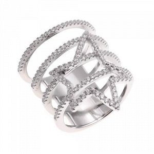 Серебряное кольцо с фианитом MKRJ00039-R