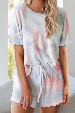 Разноцветный пижамный комплект: топ + шорты