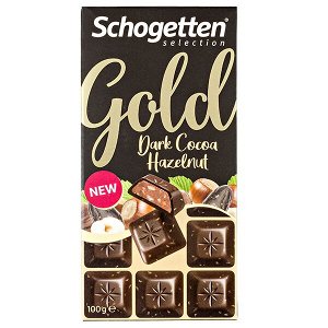 Шоколад SCHOGETTEN GOLD Dark Hazelnut 100 г 1уп. х 15шт.